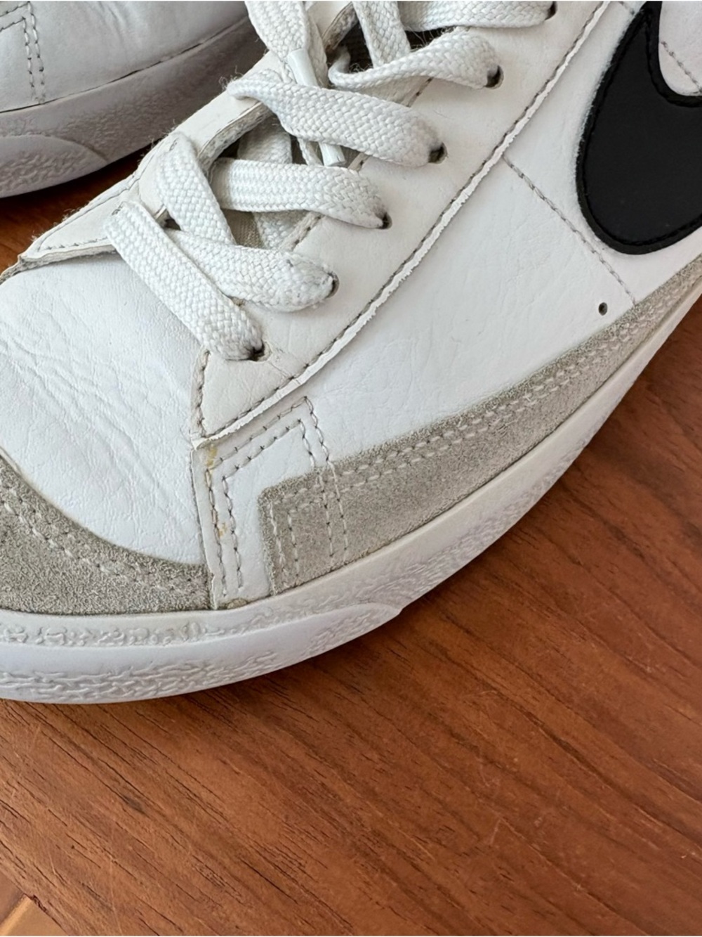 Nike Blazer Mid 77 Vintage White Black Sneakers Shoes Unisex Youth 6.5Y Classic - Picture 10 of 10